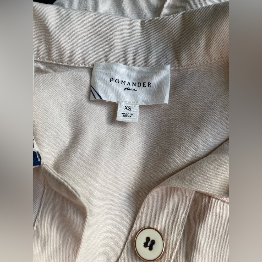 New Pomander Place Gardenia Hart Shirt Cream and Navy Sailor Cotton Dress - Picture 9 of 12